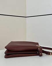 Fendi Peekaboo Soft Large Red Wine Leather Bag 40.5x13x28cm - 5