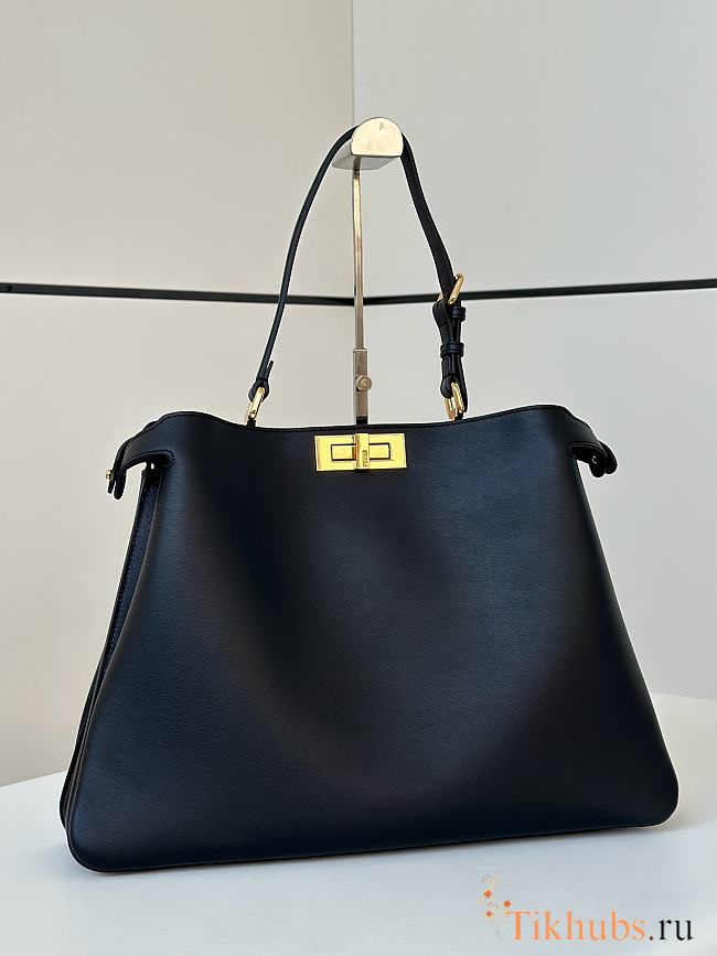 Fendi Peekaboo Soft Large Black Leather Bag 40.5x13x28cm - 1