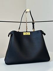 Fendi Peekaboo Soft Large Black Leather Bag 40.5x13x28cm - 1