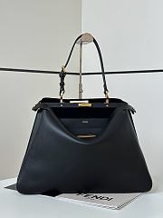 Fendi Peekaboo Soft Large Black Leather Bag 40.5x13x28cm - 3