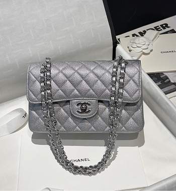 Chanel Flap Bag Caviar Silver 23cm