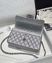 Chanel Flap Bag Caviar Silver 23cm - 6