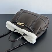 Bottega Veneta Andiamo Medium Leather Shearling Top Handle Bag - 6