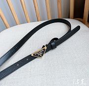 Prada Saffiano Black Gold Belt 2cm - 2