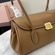 Miu Miu Leather Shoulder Bag Brown 28x15x11cm - 2