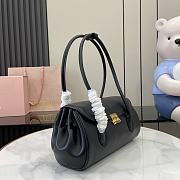 Miu Miu Leather Shoulder Bag Black 28x15x11cm - 6