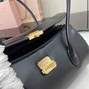 Miu Miu Leather Shoulder Bag Black 28x15x11cm - 3