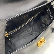 Miu Miu Leather Shoulder Bag Black 28x15x11cm - 2