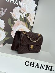 Chanel Flap Bag Lambskin Gold Brown 24.5x15.5x7cm - 4