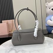 Miu Miu Leather Shoulder Bag Grey 28x15x11cm - 4