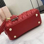 Miu Miu Arcadie Nappa Leather Red 22x10.5x7.5cm - 5