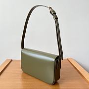 Celine Triomphe Armpit Bag Green 20x10x4cm - 5