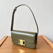 Celine Triomphe Armpit Bag Green 20x10x4cm - 2