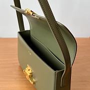 Celine Triomphe Armpit Bag Green 20x10x4cm - 3