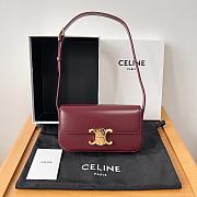 Celine Triomphe Armpit Bag Red Wine 20x10x4cm - 1