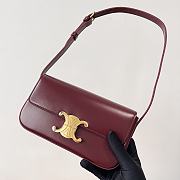 Celine Triomphe Armpit Bag Red Wine 20x10x4cm - 6