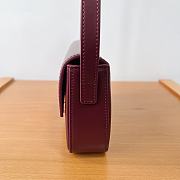 Celine Triomphe Armpit Bag Red Wine 20x10x4cm - 5