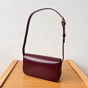 Celine Triomphe Armpit Bag Red Wine 20x10x4cm - 3