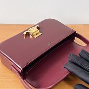 Celine Triomphe Armpit Bag Red Wine 20x10x4cm - 2