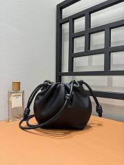 Loewe Mini Flamenco Clutch Bag Black 23x5.5x17cm - 5