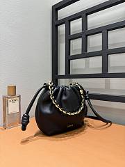 Loewe Mini Flamenco Clutch Bag Black 23x5.5x17cm - 4