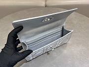 Dior Miss Caro Top Handle Pouch Silver 24x12x4cm - 3