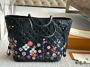 Louis Vuitton LV x TM Neverfull Black MM Superflat 31x28x14cm - 3