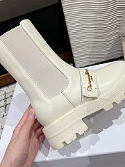 Dior D-Quest Ankle Boot White Calfskin - 5