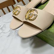 Gucci Women's Double G Slide Beige Sandal - 4