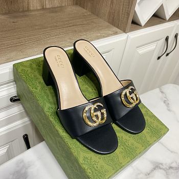 Gucci Black Sandal Heel 7cm