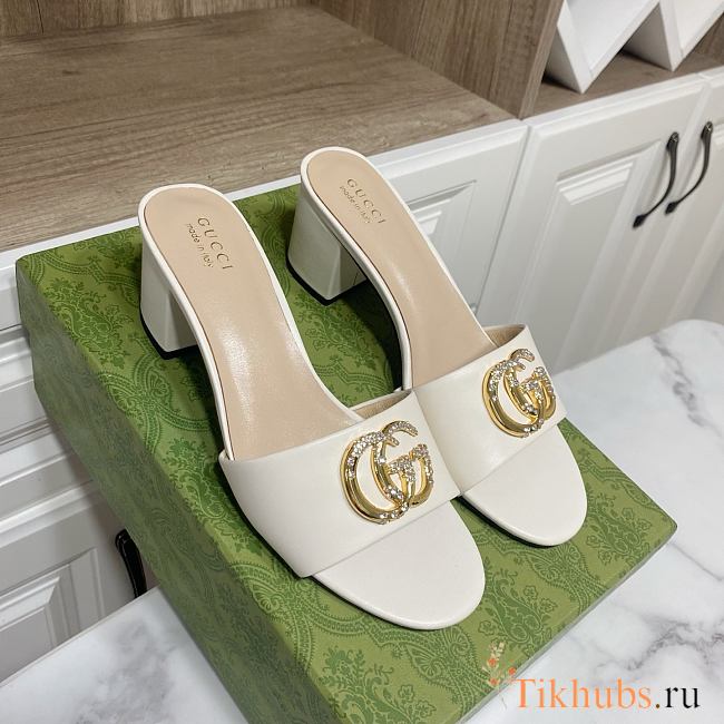 Gucci White Sandal Heel 7cm - 1