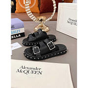 Alexander Mcqueen Stud Double Buckled Sandals Black - 1