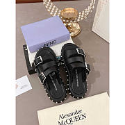 Alexander Mcqueen Stud Double Buckled Sandals Black - 4