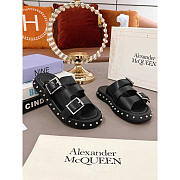 Alexander Mcqueen Stud Double Buckled Sandals Black - 2