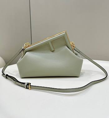 Fendi First Small Leather Light Green Bag 26x18x9.5cm