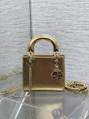 Dior Mini Lady Bag Gold Crocodile 17cm - 1