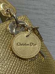 Dior Mini Lady Bag Gold Crocodile 17cm - 6