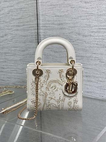 Dior Lady Bag White 17cm