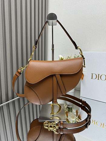 Dior Saddle With Strap Bag Brown 25.5x20x6.5cm