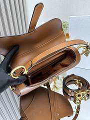 Dior Saddle With Strap Bag Brown 25.5x20x6.5cm - 6