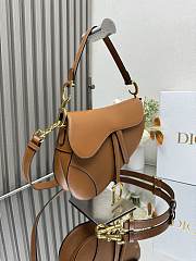 Dior Saddle With Strap Bag Brown 25.5x20x6.5cm - 5