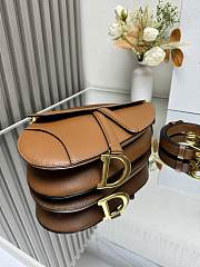 Dior Saddle With Strap Bag Brown 25.5x20x6.5cm - 4