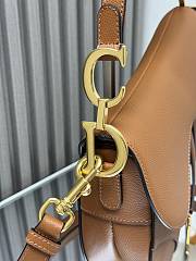 Dior Saddle With Strap Bag Brown 25.5x20x6.5cm - 3