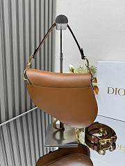 Dior Saddle With Strap Bag Brown 25.5x20x6.5cm - 2