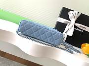 Chanel Vanity Case Blue Denim 17x19.5x5cm - 6