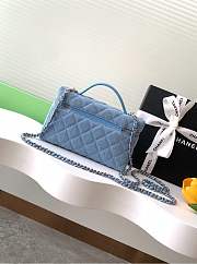 Chanel Vanity Case Blue Denim 17x19.5x5cm - 4