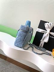 Chanel Vanity Case Blue Denim 17x19.5x5cm - 3