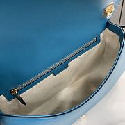 Gucci Blondie Medium Top Handle Bag Blue Suede 32x17x10cm - 2