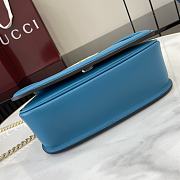 Gucci Blondie Mini Shoulder Bag Suede Blue 21.5x11x8cm - 6