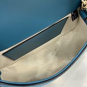 Gucci Blondie Mini Shoulder Bag Suede Blue 21.5x11x8cm - 2